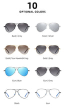 Load image into Gallery viewer, BARCUR Polarized Pilot Sunglasses for Men – Stylish Anti Blue Light UV400 Protection Gradient Mirror Lens Stainless Steel Trendy Frame – Fashion Aviator Sun Glasses for Men Ideal for Driving Travel Summer & Outdoor Activities