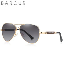 Load image into Gallery viewer, BARCUR Polarized Pilot Sunglasses for Men – Stylish Anti Blue Light UV400 Protection Gradient Mirror Lens Stainless Steel Trendy Frame – Fashion Aviator Sun Glasses for Men Ideal for Driving Travel Summer & Outdoor Activities