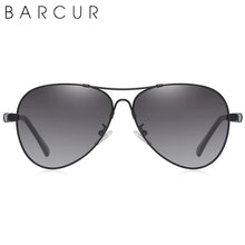 Load image into Gallery viewer, BARCUR Polarized Pilot Sunglasses for Men – Stylish Anti Blue Light UV400 Protection Gradient Mirror Lens Stainless Steel Trendy Frame – Fashion Aviator Sun Glasses for Men Ideal for Driving Travel Summer & Outdoor Activities