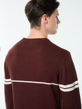 Load image into Gallery viewer, Orion Knit Sweater- Bitter Chocolate/ Gardenia