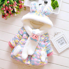 Load image into Gallery viewer, Modern Children's Winter Cartoon Cute Rabbit Infant Outerwear Hooded Baby Girls Jackets For Girls