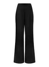 Load image into Gallery viewer, LavaNera Palazzo Black Jersey Viscose Pants
