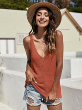 Load image into Gallery viewer, V-neck Loose Solid Color Knit Tank Top | NCS