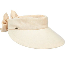 Load image into Gallery viewer, Scala Cotton Bow Visor - Womens Visor