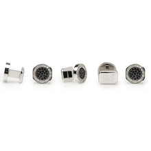 Load image into Gallery viewer, VDP White & Black Pave Crystals Stud Set