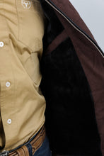 Load image into Gallery viewer, Men's Fur Lined Quilted Faux Suede Vest - Dark Brown