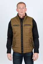 Load image into Gallery viewer, Men's Quilted Fur Lined Vest - Camel