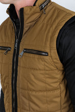 Load image into Gallery viewer, Men's Quilted Fur Lined Vest - Camel