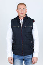 Load image into Gallery viewer, Men's Quilted Fur Lined Vest - Navy