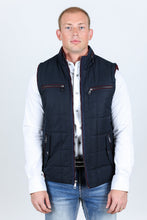 Load image into Gallery viewer, Men's Quilted Fur Lined Vest - Navy