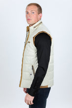 Load image into Gallery viewer, Men's Quilted Fur Lined Vest - Beige
