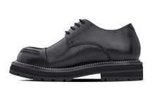 Load image into Gallery viewer, TOTO - W0982 - 3.3 Inches Taller (Black) - Low Top Chunky Sole Cap-Toe Casual Derbies