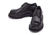 Load image into Gallery viewer, TOTO - W0982 - 3.3 Inches Taller (Black) - Low Top Chunky Sole Cap-Toe Casual Derbies
