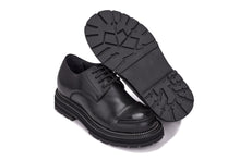 Load image into Gallery viewer, TOTO - W0982 - 3.3 Inches Taller (Black) - Low Top Chunky Sole Cap-Toe Casual Derbies
