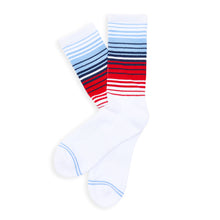 Load image into Gallery viewer, White Ombre Stripe Casual Crew