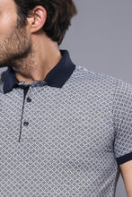 Load image into Gallery viewer, Patterned Grey Men's Polo T-Shirt | Wessi