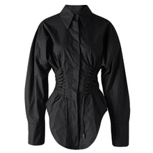 Load image into Gallery viewer, Waist-Tied Irregular Shirt, Hudson Yards | Women - BYMANYC ® New York