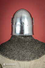 Load image into Gallery viewer, Bascinet Helmet 14th Cent. 2mm Polished