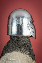 Load image into Gallery viewer, Bascinet Helmet 14th Cent. 2mm Polished