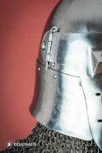 Load image into Gallery viewer, Bascinet Helmet 14th Cent. 2mm Polished