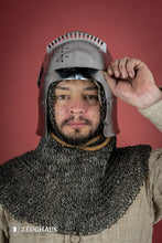 Load image into Gallery viewer, Bascinet Helmet 14th Cent. 2mm Polished