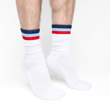 Load image into Gallery viewer, 3 Stripe Casual Crew Socks 2-Pack