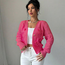 Load image into Gallery viewer, Women's Fashion Ultra-Short Cardigan Long Sleeve Sweater | NCS