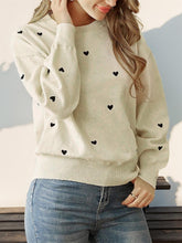 Load image into Gallery viewer, Women's Heart-Shaped Polka Dot Lightweight Knit Sweater | NCS