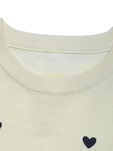 Load image into Gallery viewer, Women's Heart-Shaped Polka Dot Lightweight Knit Sweater | NCS