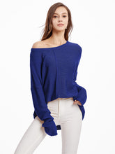 Load image into Gallery viewer, Women's Neon Color Female Slash Neck Fashion Knitted Shirts | NCS