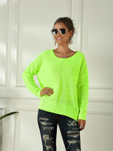 Load image into Gallery viewer, Women's Neon Color Female Slash Neck Fashion Knitted Shirts | NCS