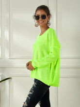 Load image into Gallery viewer, Women's Neon Color Female Slash Neck Fashion Knitted Shirts | NCS