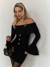 Load image into Gallery viewer, Women's Off-Shoulder Buttoned Slim Fit Knit Sweater | NCS