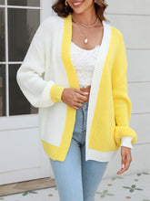 Load image into Gallery viewer, Women's Plus Size Colorblock Mid-Length Knitted Cardigan | NCS