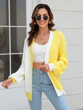 Load image into Gallery viewer, Women's Plus Size Colorblock Mid-Length Knitted Cardigan | NCS