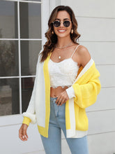 Load image into Gallery viewer, Women's Plus Size Colorblock Mid-Length Knitted Cardigan | NCS