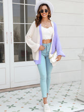 Load image into Gallery viewer, Women's Plus Size Colorblock Mid-Length Knitted Cardigan | NCS