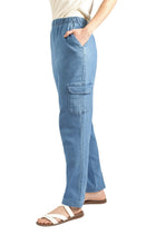 Load image into Gallery viewer, Women's Elastic Stretch Waist Casual Denim Pull-on Cargo Pants