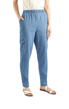 Load image into Gallery viewer, Women's Elastic Stretch Waist Casual Denim Pull-on Cargo Pants