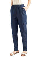 Load image into Gallery viewer, Women's Elastic Stretch Waist Casual Denim Pull-on Cargo Pants