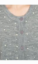 Load image into Gallery viewer, Women's Faux Pearl Cardigan in Cashmere-like Soft Knit