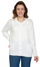 Load image into Gallery viewer, Women's Faux Pearl Cardigan in Cashmere-like Soft Knit