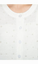 Load image into Gallery viewer, Women's Faux Pearl Cardigan in Cashmere-like Soft Knit