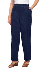 Load image into Gallery viewer, Womens Pull On Fine Wale Corduroy Pants with soft-covered elastic waist