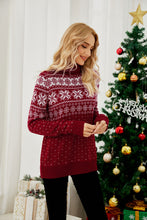 Load image into Gallery viewer, Women's Snowflake Jacquard Turtleneck Christmas Sweater | NCS