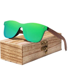 Load image into Gallery viewer, Wooden Walnut Polarized Mirror Lens Sunglasses Collection - 5 Colors