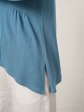 Load image into Gallery viewer, Wool-Blend Sweetheart Pleated Long Sleeve Top AMBER