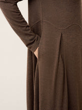Load image into Gallery viewer, Wool Arc-Panel Sculpted Pleats Maxi Dress CALISTA