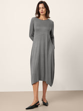 Load image into Gallery viewer, Wool Cocoon Curved Waist Midi Dress FARRAH