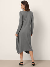 Load image into Gallery viewer, Wool Cocoon Curved Waist Midi Dress FARRAH